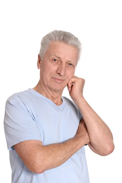 Denken senior man — Stockfoto