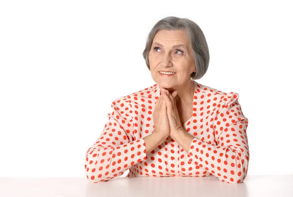 Portrait of smiling senior woman — Stock Photo, Image