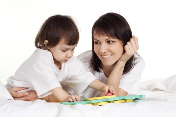 Girl with her mama — Stock Photo, Image