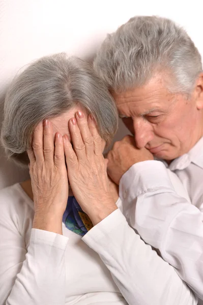 Sad elder couple — Stock Photo, Image