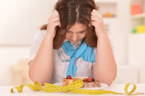 Dieta kobiety w depresji — Zdjęcie stockowe