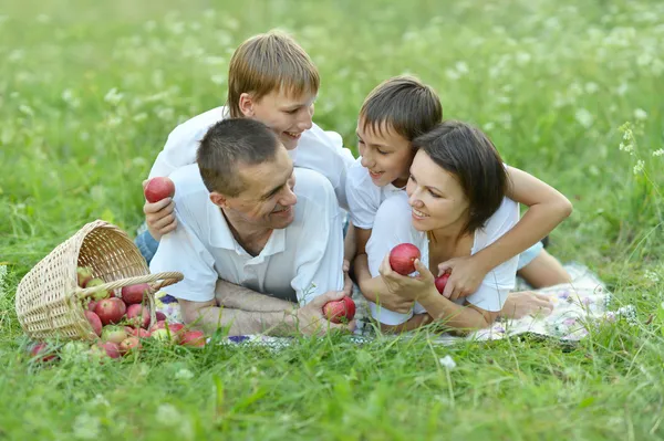 Família em um piquenique — Fotografia de Stock