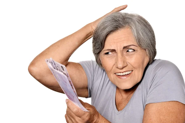 Retrato de mujer anciana — Foto de Stock