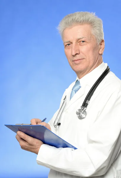 Doctor on blue — Stock Photo, Image