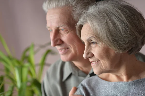 Retrato de una feliz pareja de ancianos —  Fotos de Stock