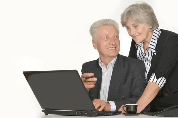 Homme d'affaires avec une femme d'affaires — Photo