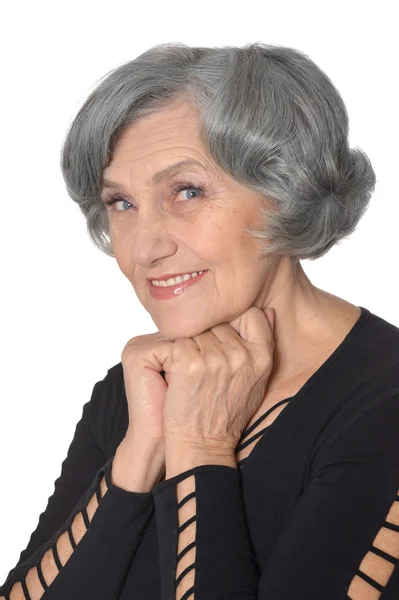 Felice signora anziana — Foto Stock