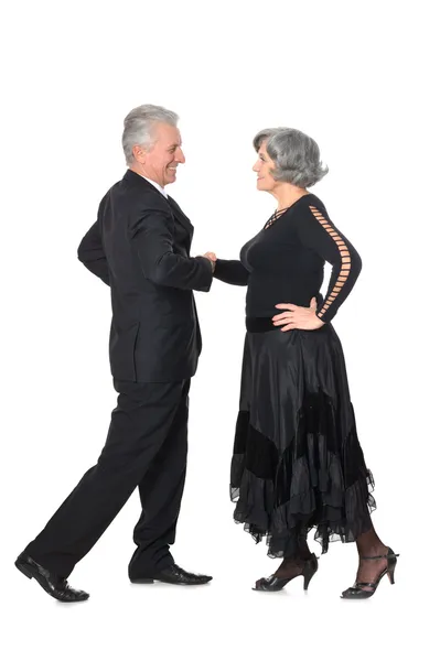 Betagte Paare tanzen — Stockfoto