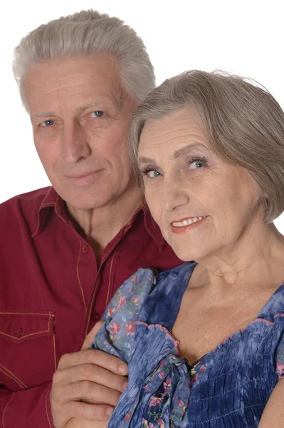 Idősebb pár elszigetelt — Stock Fotó