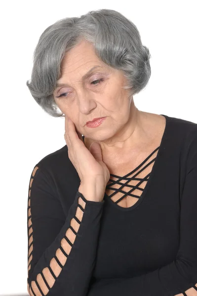 Depressed senior woman — Stock Photo, Image