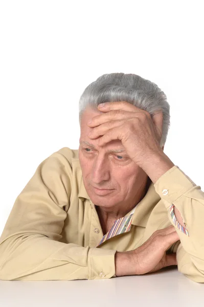 Thoughtful elderly man — Stock Photo, Image