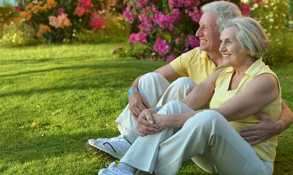 Loving elder couple — Stock Photo, Image