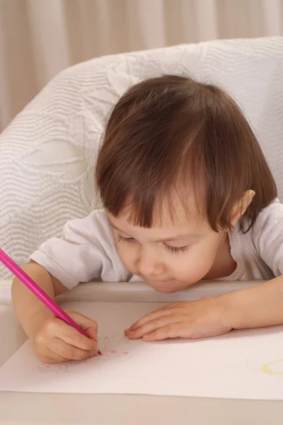 Menina desenho — Fotografia de Stock