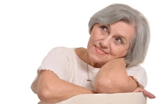 Pozytywne starszy kobieta — Zdjęcie stockowe