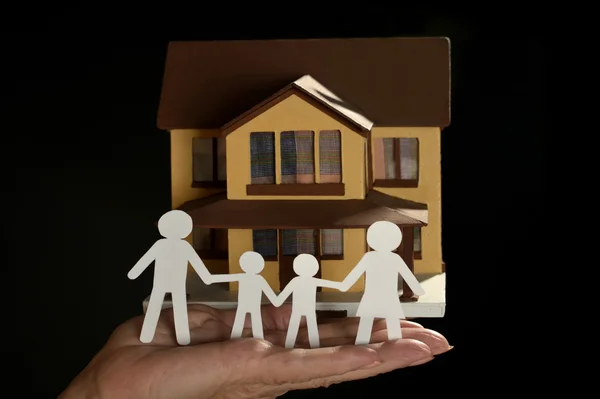 Paper family house — Stock Photo, Image