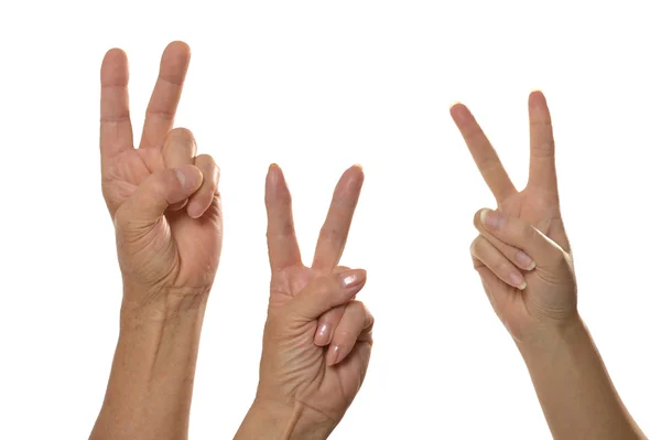 Σήμα της νίκης για δάχτυλα — Φωτογραφία Αρχείου