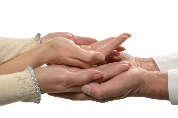 Group of care hands — Stock Photo, Image