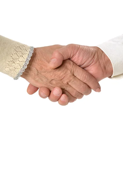 Woman and man handshake — Stock Photo, Image