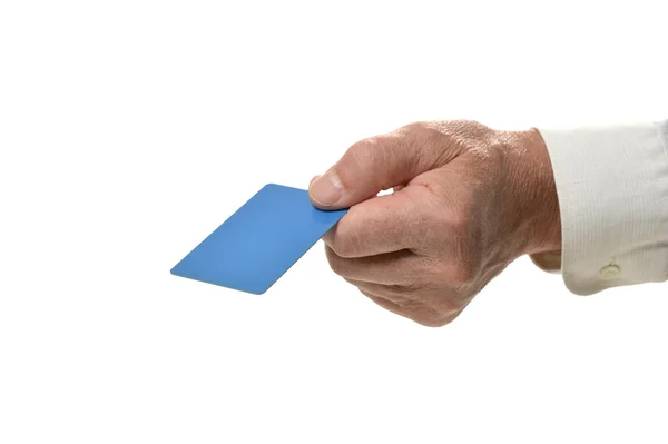 Hand geven lege kaart — Stockfoto
