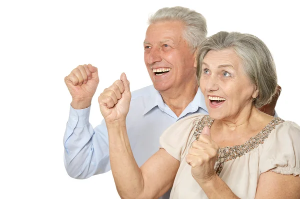 Emotional senior couple — Stock Photo, Image