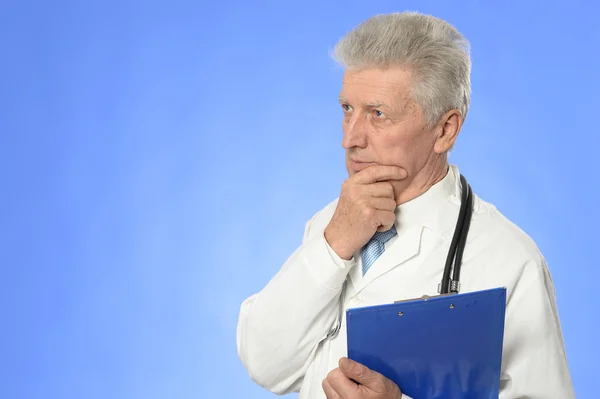 Doctor on blue — Stock Photo, Image