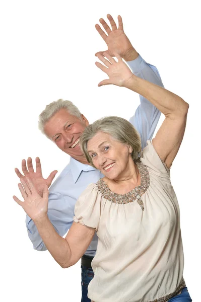 Känslomässiga äldre par — Stockfoto