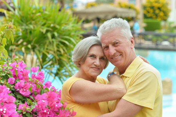 Senior couple at the resort — Stock Photo, Image