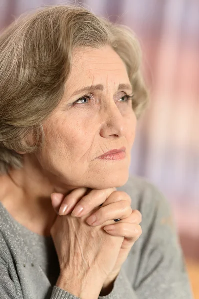 Senior sad woman — Stock Photo, Image