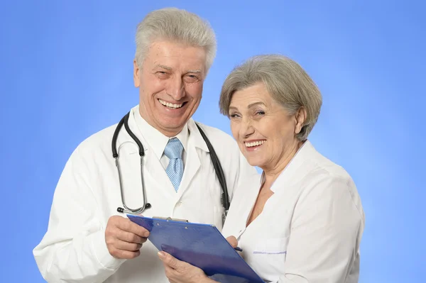 Dos doctores en azul — Foto de Stock