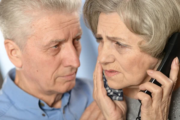 Ill senior couple — Stock Photo, Image