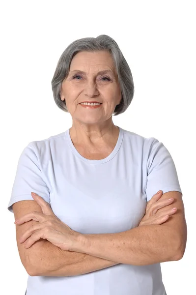 Smiling senior lady — Stock Photo, Image