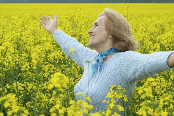 Schöne Frau ging spazieren — Stockfoto