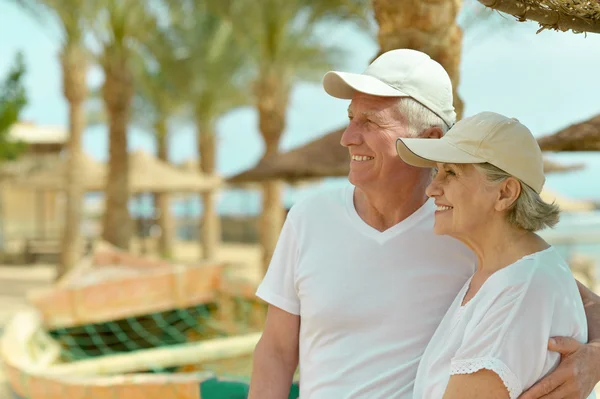 Senior couple at the resort — Stock Photo, Image