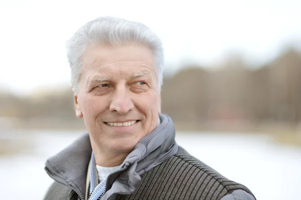 Mature man on walk — Stock Photo, Image