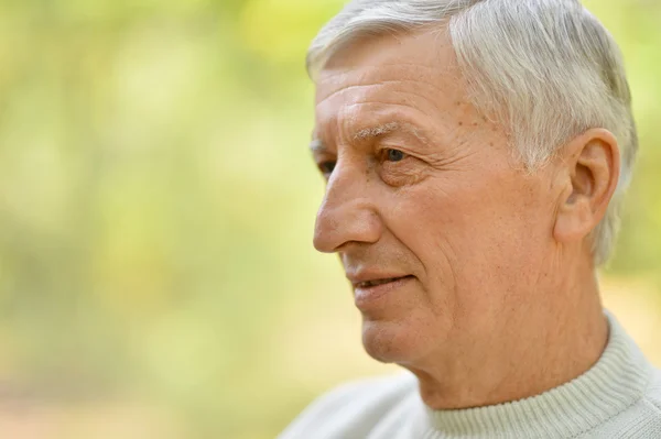 Thoughtful elder man