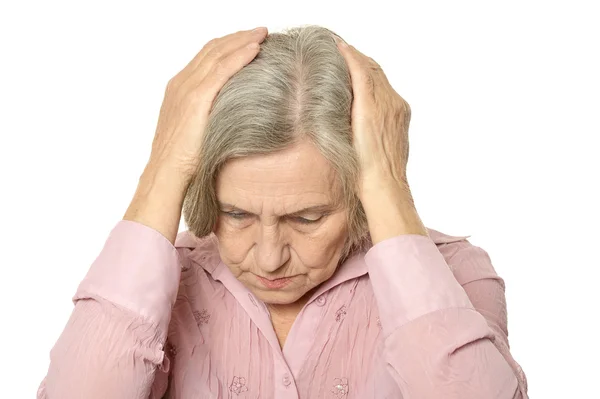 Sad senior woman — Stock Photo, Image