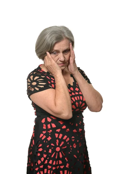 Sad senior woman — Stock Photo, Image