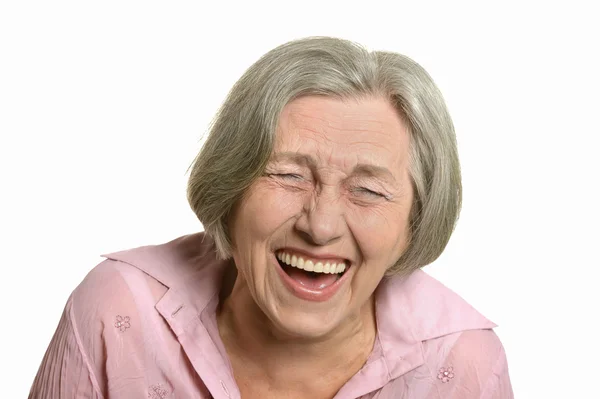 Smiling senior lady — Stock Photo, Image