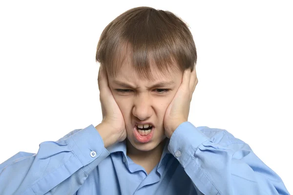 Niño sobre fondo blanco — Foto de Stock