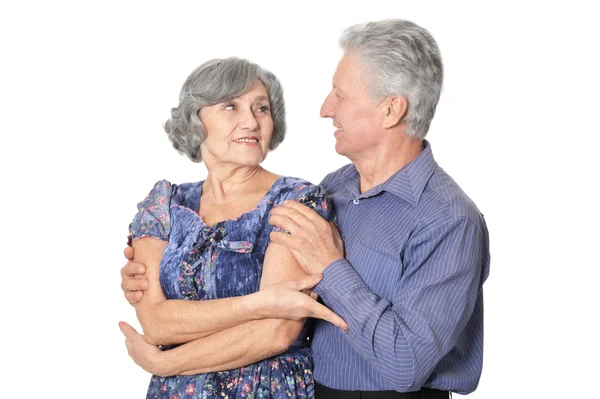 Seniorenpaar isoliert — Stockfoto