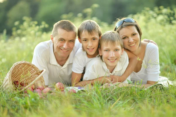 Familia en un picnic —  Fotos de Stock