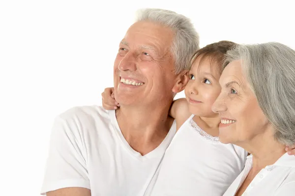 Grandparents with little girl — Stock Photo, Image