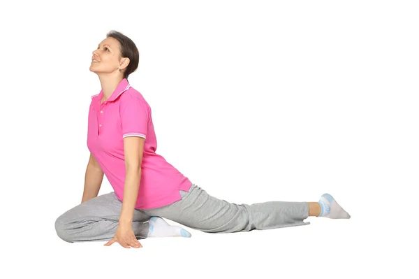 Mujer haciendo yoga — Foto de Stock