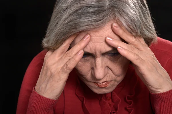 Smutný starší žena — Stock fotografie