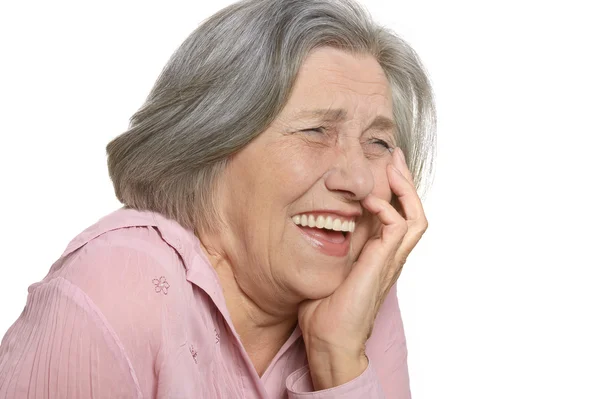 Laughing senior lady — Stock Photo, Image