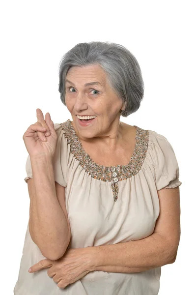Glückliche alte Frau — Stockfoto