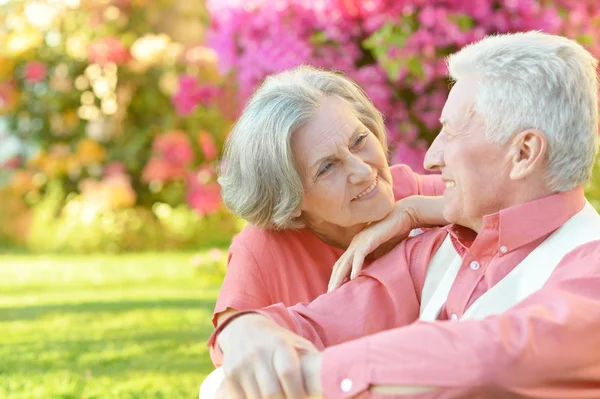 Senior couple on vacations — Stock Photo, Image