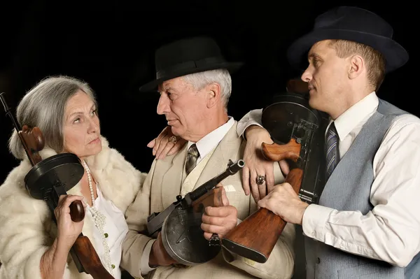 Gangsters in retro stijl — Stockfoto