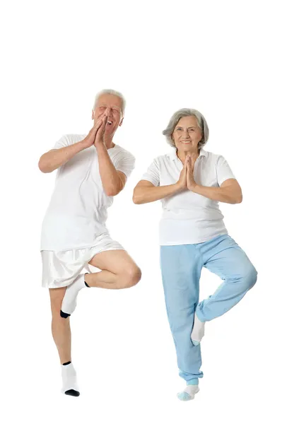 Senior Couple Exercising — Stock Photo, Image