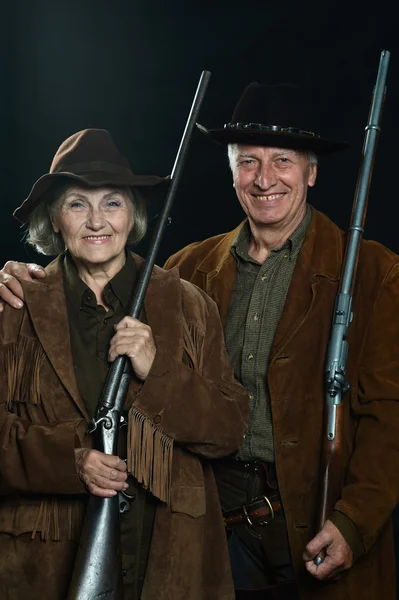 Gunslingers in western garment — Stock Photo, Image